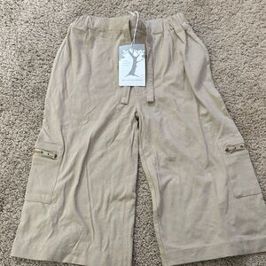 Beige Organic Cargo Shorts